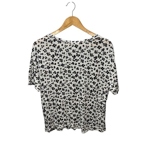 Rails Women's Short Sleeve Top Print Size Medium Linen Blend Lightweight - Picture 2 of 7